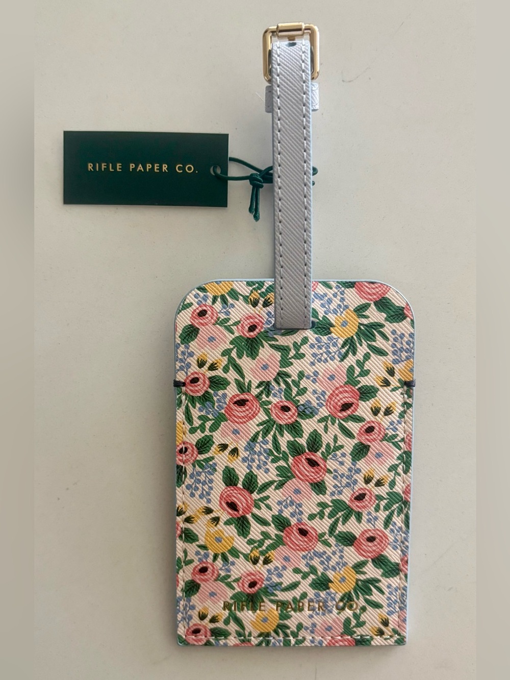 NWT Rifle Paper Co. Floral Luggage Tag in Pink